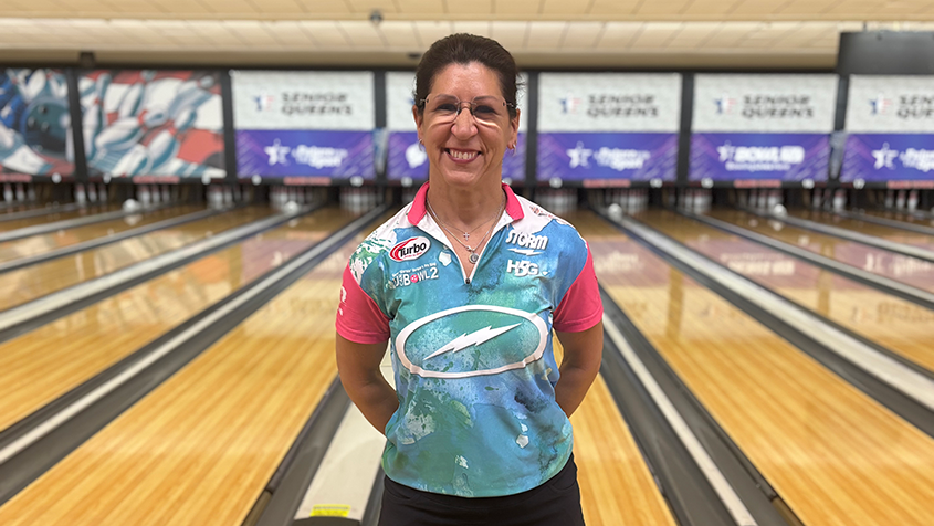 Liz Johnson after Day 1 of qualifying at the Senior Queens